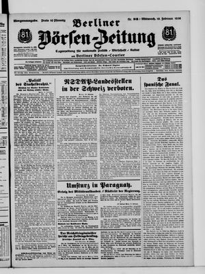 Berliner Börsen-Zeitung vom 19.02.1936