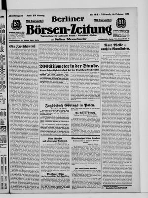 Berliner Börsen-Zeitung vom 19.02.1936
