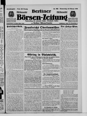 Berliner Börsen-Zeitung vom 20.02.1936