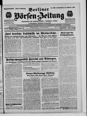 Berliner Börsen-Zeitung vom 22.02.1936