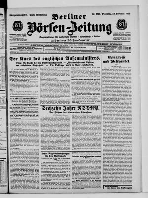 Berliner Börsen-Zeitung vom 25.02.1936