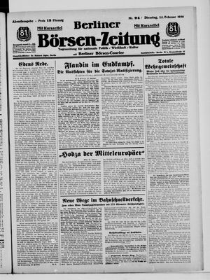 Berliner Börsen-Zeitung vom 25.02.1936