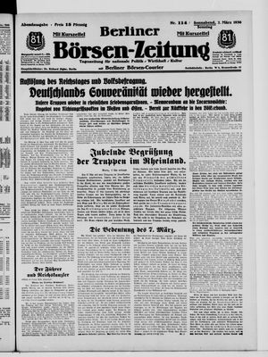 Berliner Börsen-Zeitung vom 07.03.1936