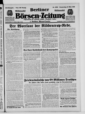 Berliner Börsen-Zeitung vom 19.03.1936