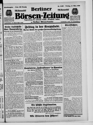 Berliner Börsen-Zeitung vom 27.03.1936