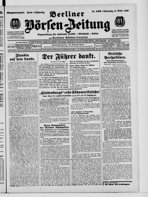 Berliner Börsen-Zeitung vom 31.03.1936