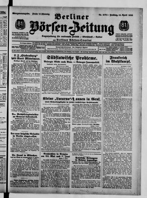 Berliner Börsen-Zeitung on Apr 10, 1936
