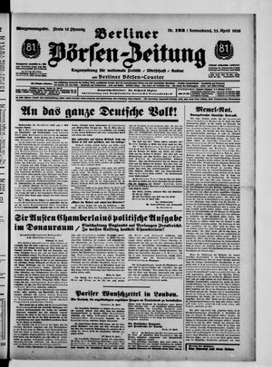 Berliner Börsen-Zeitung vom 25.04.1936
