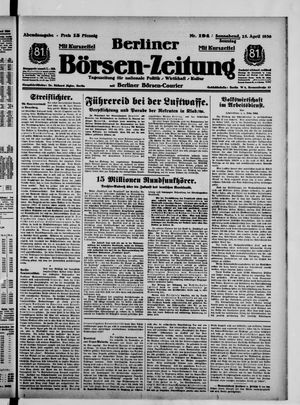 Berliner Börsen-Zeitung on Apr 25, 1936