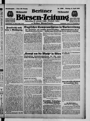 Berliner Börsen-Zeitung vom 27.04.1936