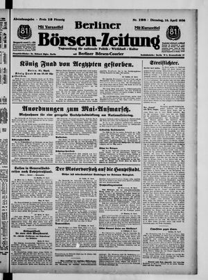 Berliner Börsen-Zeitung vom 28.04.1936