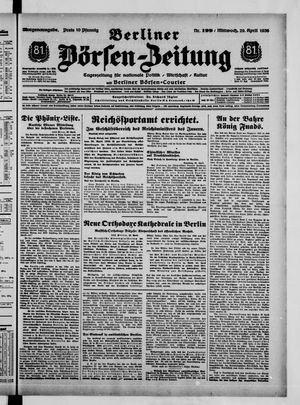 Berliner Börsen-Zeitung vom 29.04.1936