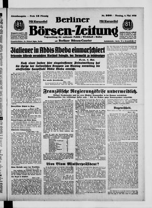 Berliner Börsen-Zeitung vom 04.05.1936
