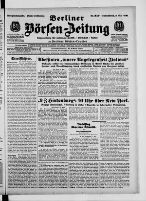 Berliner Börsen-Zeitung vom 09.05.1936