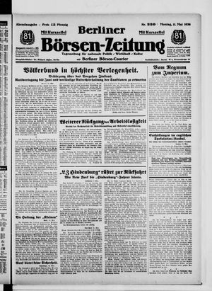 Berliner Börsen-Zeitung vom 11.05.1936