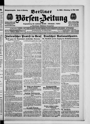 Berliner Börsen-Zeitung vom 12.05.1936