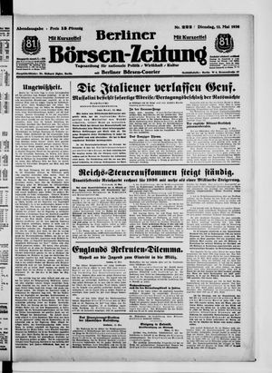 Berliner Börsen-Zeitung vom 12.05.1936