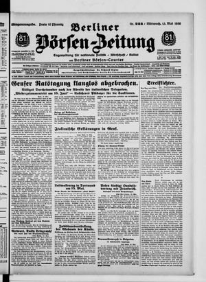 Berliner Börsen-Zeitung vom 13.05.1936