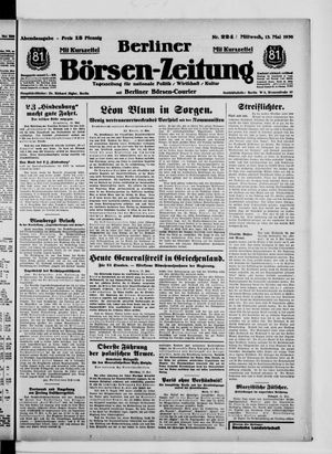 Berliner Börsen-Zeitung vom 13.05.1936