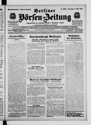 Berliner Börsen-Zeitung vom 17.05.1936