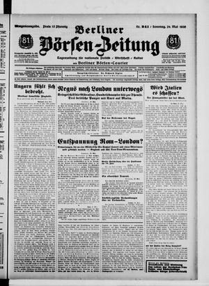 Berliner Börsen-Zeitung vom 24.05.1936