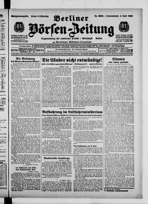 Berliner Börsen-Zeitung vom 06.06.1936