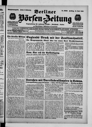 Berliner Börsen-Zeitung vom 19.06.1936