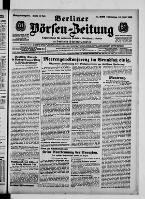 Berliner Börsen-Zeitung vom 23.06.1936