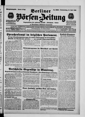 Berliner Börsen-Zeitung vom 25.06.1936