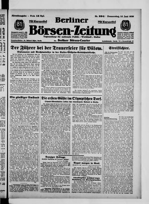 Berliner Börsen-Zeitung vom 25.06.1936