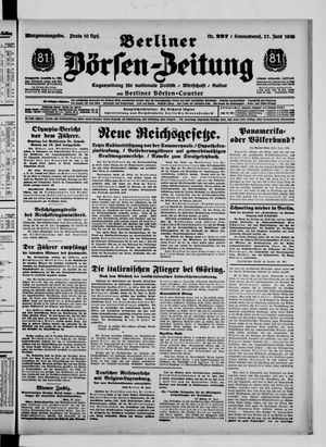 Berliner Börsen-Zeitung vom 27.06.1936