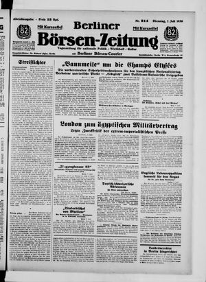 Berliner Börsen-Zeitung vom 07.07.1936