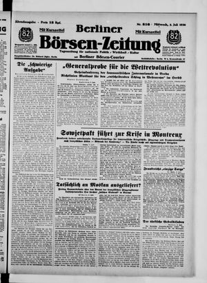 Berliner Börsen-Zeitung vom 08.07.1936