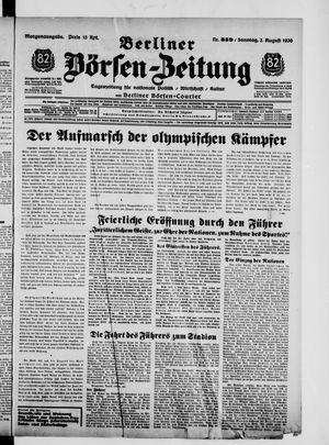 Berliner Börsen-Zeitung vom 02.08.1936