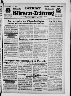 Berliner Börsen-Zeitung vom 04.08.1936