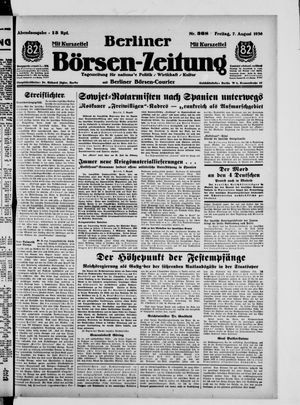 Berliner Börsen-Zeitung vom 07.08.1936