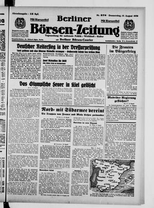 Berliner Börsen-Zeitung vom 13.08.1936