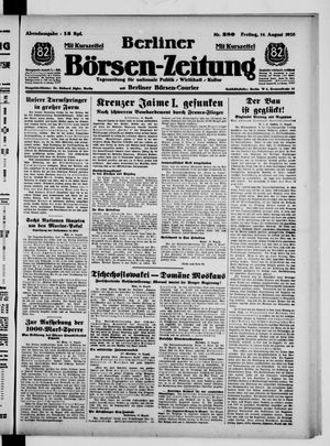 Berliner Börsen-Zeitung vom 14.08.1936