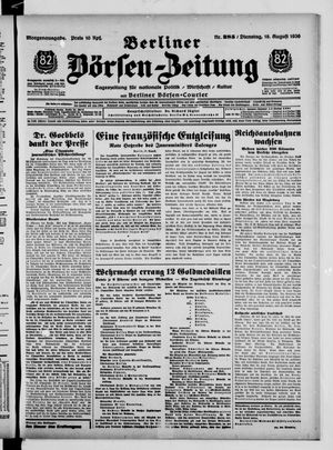 Berliner Börsen-Zeitung vom 18.08.1936