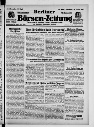 Berliner Börsen-Zeitung vom 19.08.1936