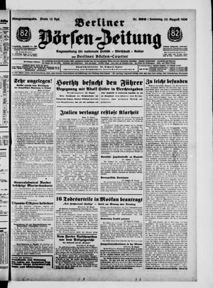 Berliner Börsen-Zeitung vom 23.08.1936