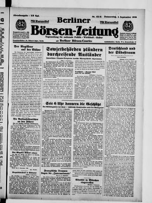 Berliner Börsen-Zeitung vom 03.09.1936