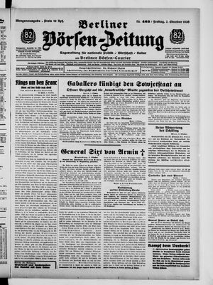 Berliner Börsen-Zeitung vom 02.10.1936
