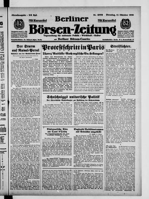 Berliner Börsen-Zeitung vom 13.10.1936