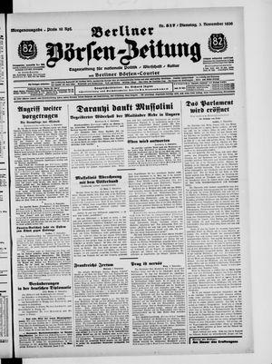 Berliner Börsen-Zeitung vom 03.11.1936