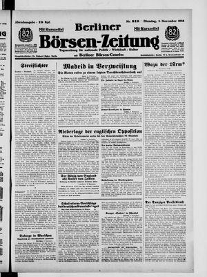 Berliner Börsen-Zeitung vom 03.11.1936