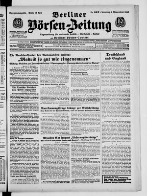 Berliner Börsen-Zeitung vom 08.11.1936