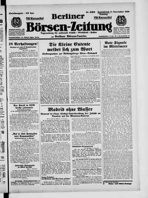 Berliner Börsen-Zeitung on Nov 14, 1936