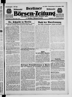 Berliner Börsen-Zeitung on Nov 19, 1936