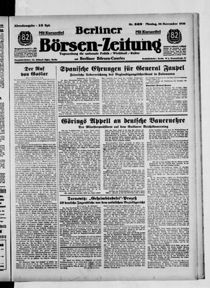 Berliner Börsen-Zeitung on Nov 30, 1936